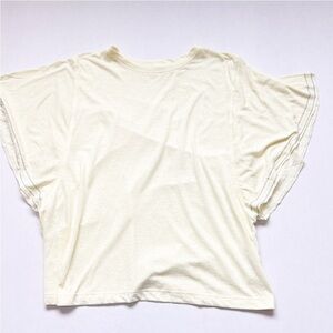 2/25 Grey State Apparel Joy Top Shirt Flutter Sleeve Yellow size 2 M 8 10